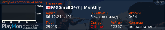 баннер для сервера rust. R4S Small 24/7 | Monthly