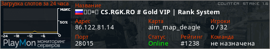 баннер для сервера cs. ︻芫=一 CS.RGK.RO # Gold VIP | Rank System