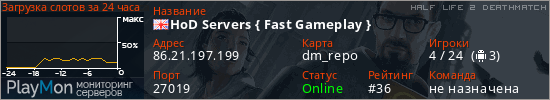 баннер для сервера hl2dm. HoD Servers { Fast Gameplay }