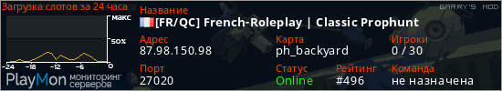 баннер для сервера garrysmod. [FR/QC] French-Roleplay | Classic Prophunt