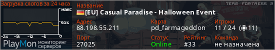 баннер для сервера tf2. [EU] Casual Paradise - Halloween Event