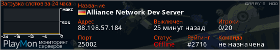 баннер для сервера garrysmod. Alliance Network Dev Server