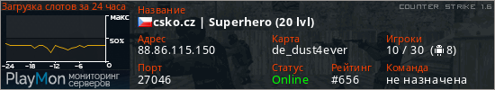 баннер для сервера cs. csko.cz | Superhero (20 lvl)
