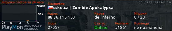 баннер для сервера cs. csko.cz | Zombie Apokalypsa