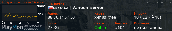 баннер для сервера cs. csko.cz | Vanocni server