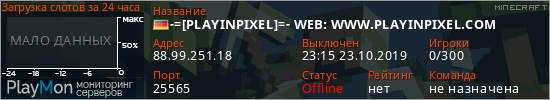 баннер для сервера minecraft. -=[PLAYINPIXEL]=- WEB: WWW.PLAYINPIXEL.COM