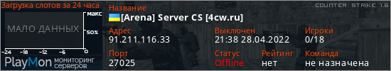 баннер для сервера cs. [Arena] Server CS [4cw.ru]