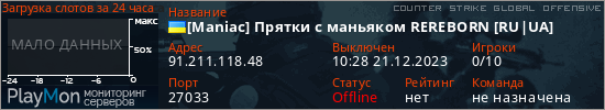 баннер для сервера csgo. [Maniac] Прятки с маньяком REREBORN [RU|UA]
