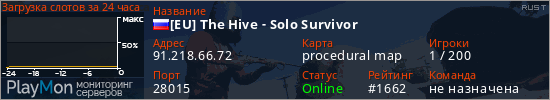 баннер для сервера rust. [EU] The Hive - Solo Survivor