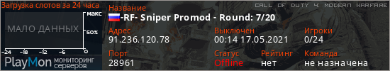 баннер для сервера cod4. -RF- Sniper Promod - Round: 7/20