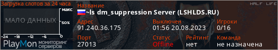 баннер для сервера hl. ~ls dm_suppression Server (LSHLDS.RU)