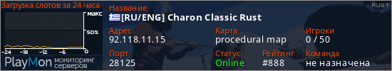 баннер для сервера rust. [RU/ENG] Charon Classic Rust