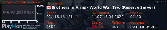 баннер для сервера arma3. Brothers in Arms - World War Two (Reserve Server)