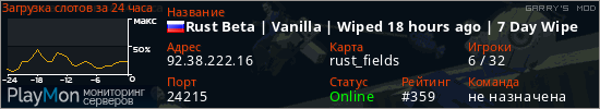 баннер для сервера garrysmod. Rust Beta | Vanilla | Wiped 16 hours ago | 7 Day Wipe