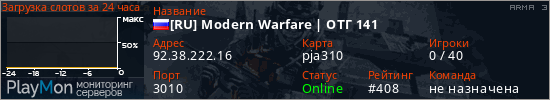 баннер для сервера arma3. [RU] Modern Warfare | ОТГ 141
