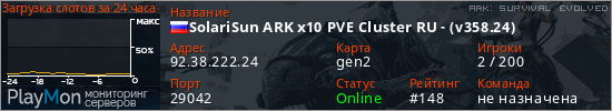 баннер для сервера ark. SolariSun ARK x10 PVE Cluster RU - (v358.24)