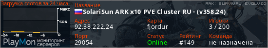 баннер для сервера ark. SolariSun ARK x10 PVE Cluster RU - (v358.24)