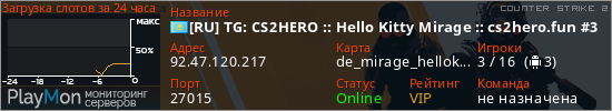 баннер для сервера cs2. [RU] TG: CS2HERO :: Hello Kitty Mirage :: cs2hero.fun #3