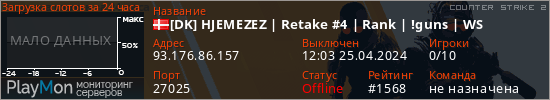 баннер для сервера cs2. [DK] HJEMEZEZ | Retake #4 | Rank | !guns | WS
