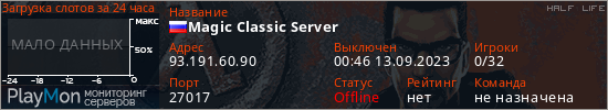 баннер для сервера hl. Magic Classic Server