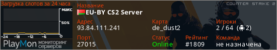 баннер для сервера cs2. EU-BY CS2 Server