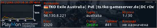 баннер для сервера arma3. TKO Exile Australia| PvE |ts.tko-gameserver.de|DC rDxWpXb