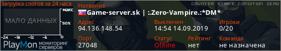 баннер для сервера cz. Game-server.sk | :.Zero-Vampire.:*DM*