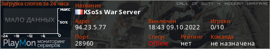 баннер для сервера cod4. KSoSs War Server