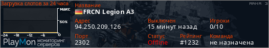 баннер для сервера arma3. FRCN Legion A3