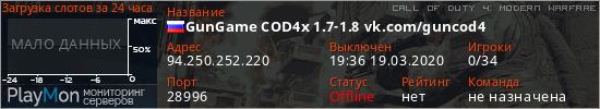 баннер для сервера cod4. GunGame COD4x 1.7-1.8 vk.com/guncod4