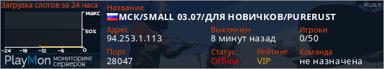 баннер для сервера rust. МСК/SMALL 03.07/ДЛЯ НОВИЧКОВ/PURERUST