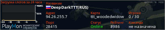 баннер для сервера garrysmod. DeepDarkTTT(RUS)