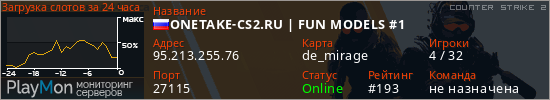 баннер для сервера cs2. ONETAKE-CS2.RU | FUN MODELS #1