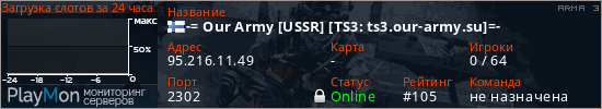 баннер для сервера arma3. -= Our Army [USSR] [TS3: ts3.our-army.su]=-