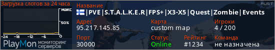 баннер для сервера rust. |PVE|S.T.A.L.K.E.R|FPS+|X3-X5|Quest|Zombie|Events