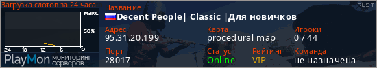 баннер для сервера rust. Decent People| Classic |Для новичков