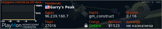 баннер для сервера garrysmod. Garry's Peak